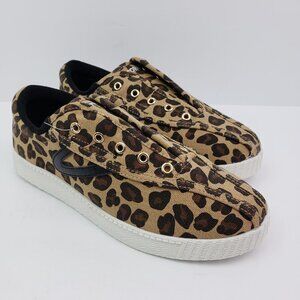 Tretorn Little Nylite Lilnylac Leo Girls Sz 5 Womens Sz 6-6.5 Leopard Shoes
